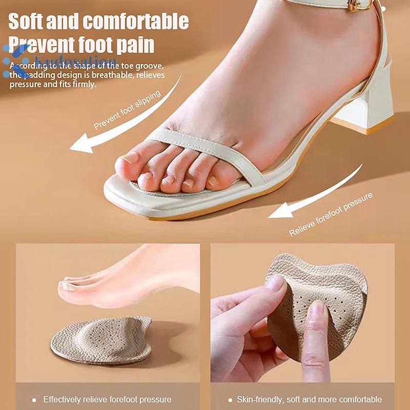 Kudosation 1 Đôi Dép Chống Trơn Trượt Miếng Dán Da Miếng Lót Nữ Giày Cao Gót Giảm Đau Chèn Đế Ngón Chân Đệm Chăm Sóc Chân Giày Miếng Lót