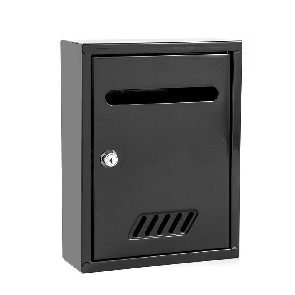 Hộp thư PWSEND, chống thấm nước có khóa, gắn cổ điển, kim loại treo tường đa năng, dễ lắp đặt cho ngoài trời