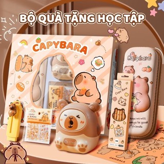 Hộp Quà Tặng Học Sinh Dễ Thương - Set Dụng Cụ Học Tập Hoạt Hình, Bao Gồm Bút, Sổ, Gôm, Giúp Bé Sáng Tạo