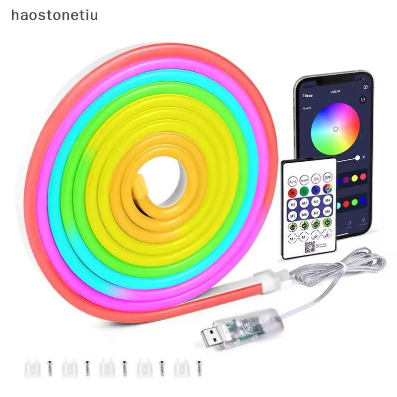 NS 5V RGBIC Đèn LED Neon Dây Đèn Neon Với Đồng Bộ Âm Nhạc DIY RGBIC Dreamcolor Đuổi Dải Băng Cho Trang Trí Nhà Chiếu Sáng NS