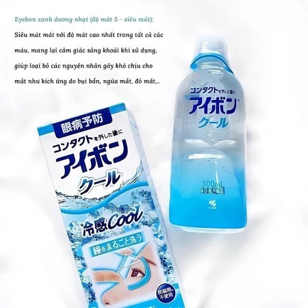 Nước rửa mắt Eyebon W Vitamin Kobayashi Nhật Bản 500ml; giúp làm sạch mắt; bổ sưng vitamin cho mắt