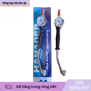 【COD】Đồng Hồ Bơm Lốp 2 Đầu Cong – Bơm Lốp Ô Tô, Xe Tải, Có Xoáy Ti Van