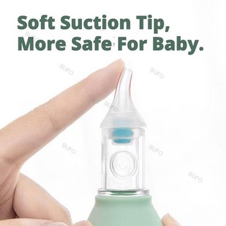[SUFO] Máy hút mũi silicon cho bé + hộp + kẹp bông, chống chảy ngược, dễ vệ sinh