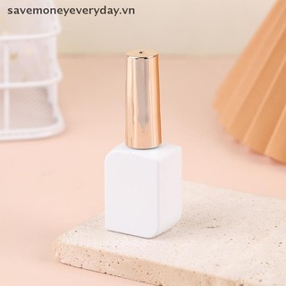 [savemoneyeveryday] 8 / 10 / 12 / 15ml Chai Gel Móng Tay Thủy Tinh Rỗng Matt White Filling Nail Polish Keo Niêm Phong Dầu Cơ Bản Chống Nhẹ Bảo Quản Tốt [vn]