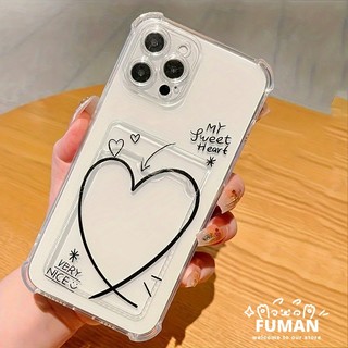Clear Lines Vỏ Trái Tim Cho Xiaomi 14T 14 13T 13 12T 12 12X 12S Pro Ultra Mi 11 Lite Poco C75 C65 C40 C31 5G 4G Vỏ Điện Thoại Dễ Thương Có Hộp Đựng Thẻ Mềm