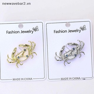 Phụ Kiện Trang Sức Cung Hoàng Đạo Thanh Lịch - Hình Con Cua Sáng Tạo, Kim Cương Giả, Trâm Cài Chân Nam Nữ