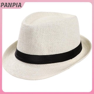 PNPIA-Unisex Mũ Nam Nữ Fedora Trilby Rộng Vành Rơm Đi Biển Mặt Trời Quý Ông Adlut