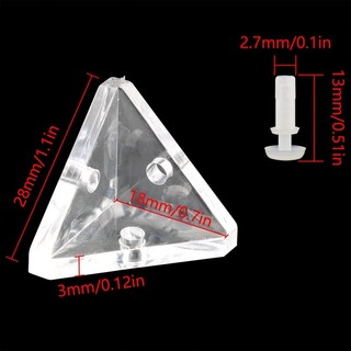 12 Chiếc Acrylic Góc Chân Đế Với Ốc Vít Bán Trong Suốt Trong Suốt 3 Lỗ Góc Phải Khớp Giá Đỡ
