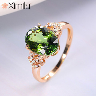 Nhẫn cưới sang trọng moissanite ba màu champagne, thời trang dành cho bé gái