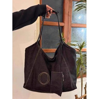 Denim Nhẹ Một Vai hobo Túi Nách Dung Tích Lớn Túi Tote Miễn Phí Túi Nhỏ