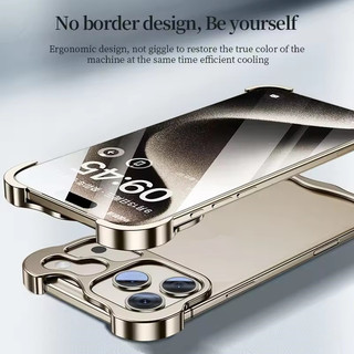 [JLK] Ốp Điện Thoại Cản Kim Loại lrregular Cho IPhone 17 Pro Max 17 Air 16E 16 Plus Có Bảo Vệ Phim Ống Kính Vỏ Chống Sốc Hợp Kim Nhôm Trần