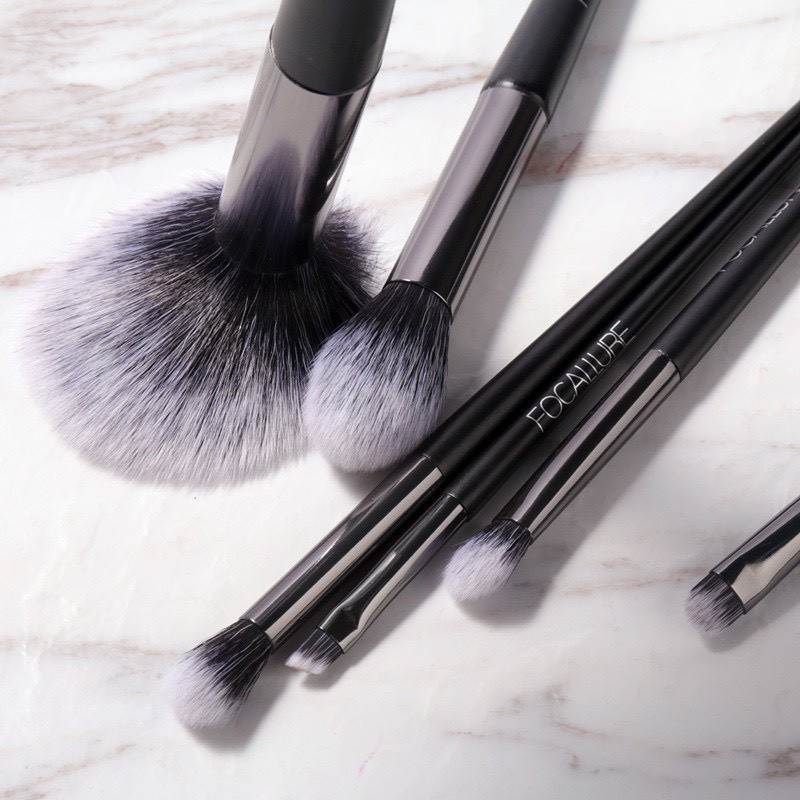 Bộ 6 Cọ Trang Điểm FOCALLURE Đa Năng Lông Cọ Mềm Nhỏ Gọn, Tiện Lợi Bỏ Túi
