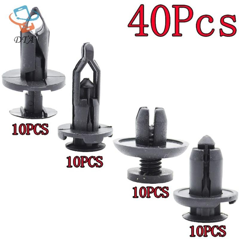 [DTA] 40 Chiếc Xe Nhựa Đinh Tán Ốp Lưng Giữ Chốt Bùn Nắp Đẩy Kẹp Pin VN