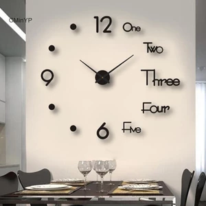 CMinYP 1 Đồng Hồ Treo Tường 3D Gương Dán Tường Sáng Tạo DIY Đồng Hồ Treo Tường Thiết Kế Hiện Đại Tắt Tiếng Thạch Anh Kim Đồng Hồ Trang Trí Nhà Vinh Quang