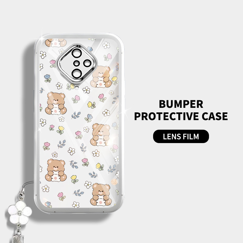 Ốp Điện Thoại YBD INS Style Cho Vivo S1 Pro 1920 Vỏ Họa Tiết Gấu Nhỏ Được Trang Bị Bảo Vệ Ống Kính