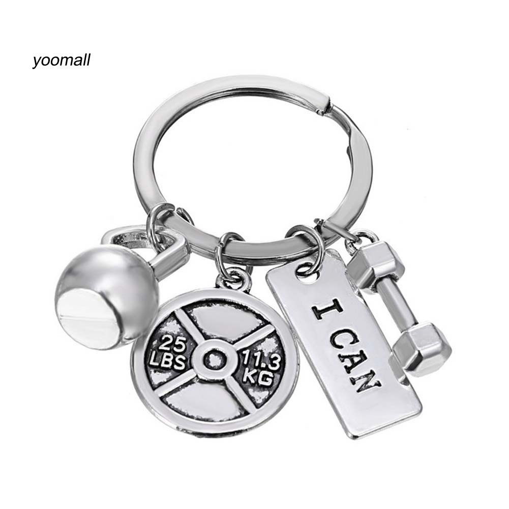 Yo / Quả Tạ Hình Quả Tạ Tôi Có Thể Chữ Treo Mặt Dây Chuyền Móc Khóa Vòng Móc Khóa