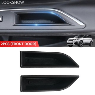 Lookshow 2 Chiếc Tay Nắm Cửa Ô Tô Tay Vịn Bảo Quản Hộp Đựng Hộp Đựng Khay Phụ Kiện Tự Động Cho Xe Đạp Peugeot 3008 3008GT 4008 5008 2016-2020 Q3Z6