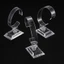Giá đỡ đồng hồ DELMER, Giá đỡ trang sức C-Ring Giá trưng bày đồng hồ, Vòng tay thực tế Vòng tay bằng nhựa trong suốt Giá đỡ trưng bày đồng hồ Cửa hàng quầy