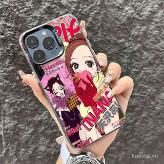 Ốp điện thoại bạc màu NANA Ozaki NANA dùng cho IPhone 11 13 14 15 ProMax 12 PRO 14 15 plus X XR XSMAX 7 8PLUS SE QYJS Ốp Cứng chống rơi Ốp bảo vệ điện thoại TPU HUJE