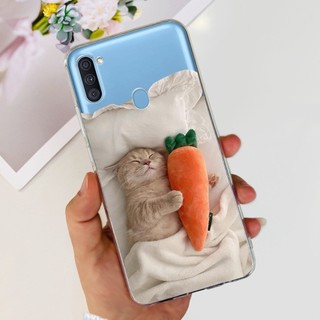 Dành Cho Samsung Galaxy A11 M11 Vỏ SM-A115F SM-M115F Bìa Mềm Thời Trang Hoa Silicon Điện Thoại Cho Samsung A11 Ốp Lưng