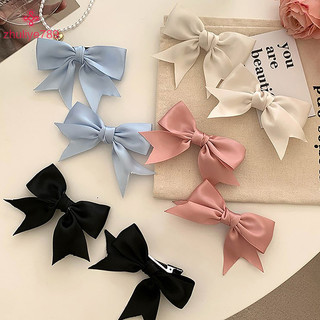 < zhuliye789 > Kẹp Tóc Sa Nơ Thanh Lịch Cho Bé Gái Kawii Barrettes Phụ Kiện Tóc Dễ Thương Ruy Băng Người Phụ Nữ Kẹp Tóc Hairgrip