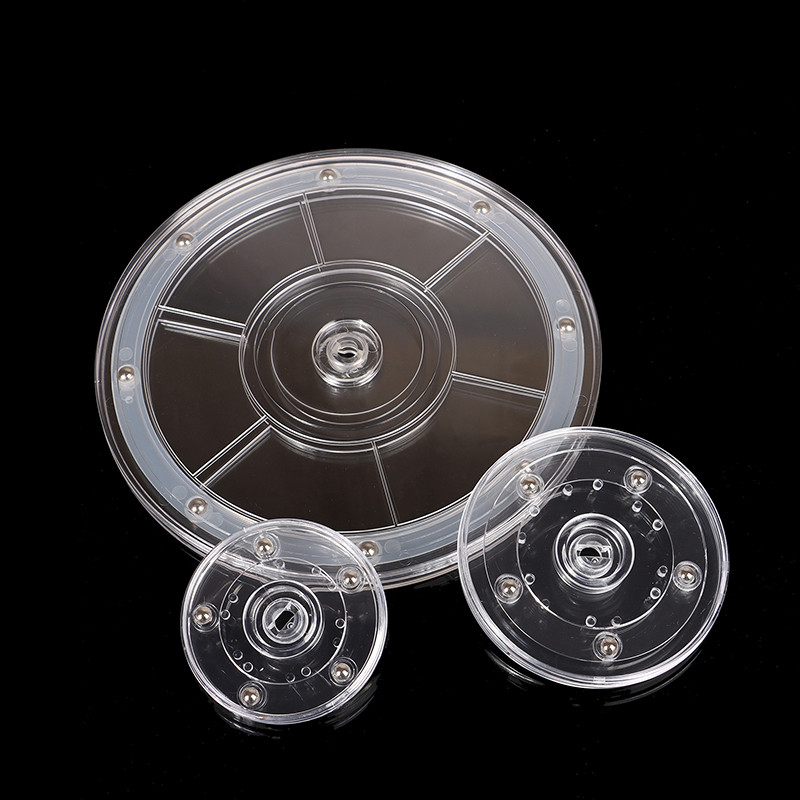 < Beartwo > Bàn xoay Acrylic trong suốt 360 xoay Giá đỡ màn hình Đế tròn Trang sức lười biếng Trang trí đĩa xoay Phần cứng nội thất Đẹp
