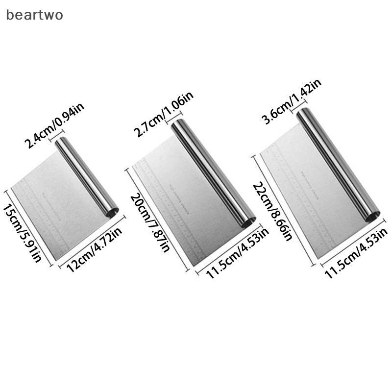 < Beartwo > Máy cắt bột bằng thép không gỉ có vảy, Máy cắt bột, Dụng cụ cạo nướng bánh 15 20 22cm, Tay cầm cuộn Máy cạo mì gạo Đẹp