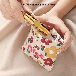 Túi đựng mỹ phẩm Mini FURNIGO, Túi đựng son môi đóng tự động di động, Túi đựng đồ du lịch họa tiết hoạt hình bằng da Pu mềm
