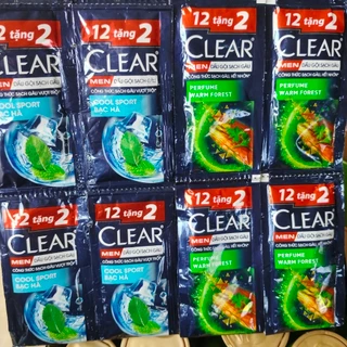 Set 14 gói Dầu Gội Clear Men mát lạnh đánh bay gàu, sạch da đầu