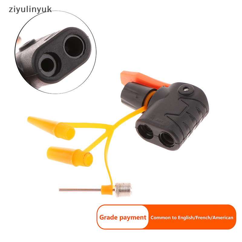 Ziyulinyuk 1Pc Bơm Vòi Adapter TPU Cho Máy Bơm Cho Inflag Xe Đạp Bóng Ống Adapter Kép Bơm Phần Phụ Kiện EN