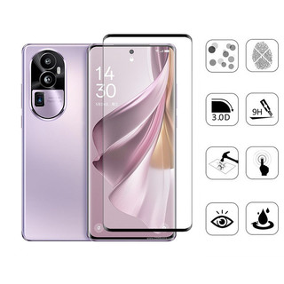 Oppo Reno 10 Pro Plus 2 trong 1 Kính Cường Lực Bảo Vệ Màn Hình Cho OPPO Reno 12 11 10 Pro Plus 4G 5G 9D Kính Bảo Vệ Phim Với Ống Kính Máy Ảnh Phim