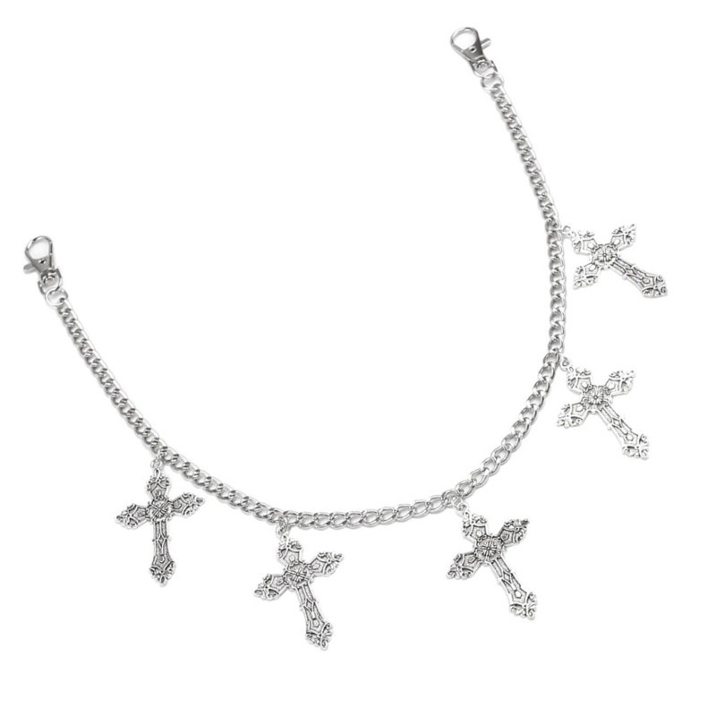 Li MultiLayer Bông Tai Kẹp Quần Dây Xích Chéo Punk Dây Xích Quần Jean Dây Xích Cho Egirl Eboy Thoáng Mát Thẩm Mỹ Dây Xích