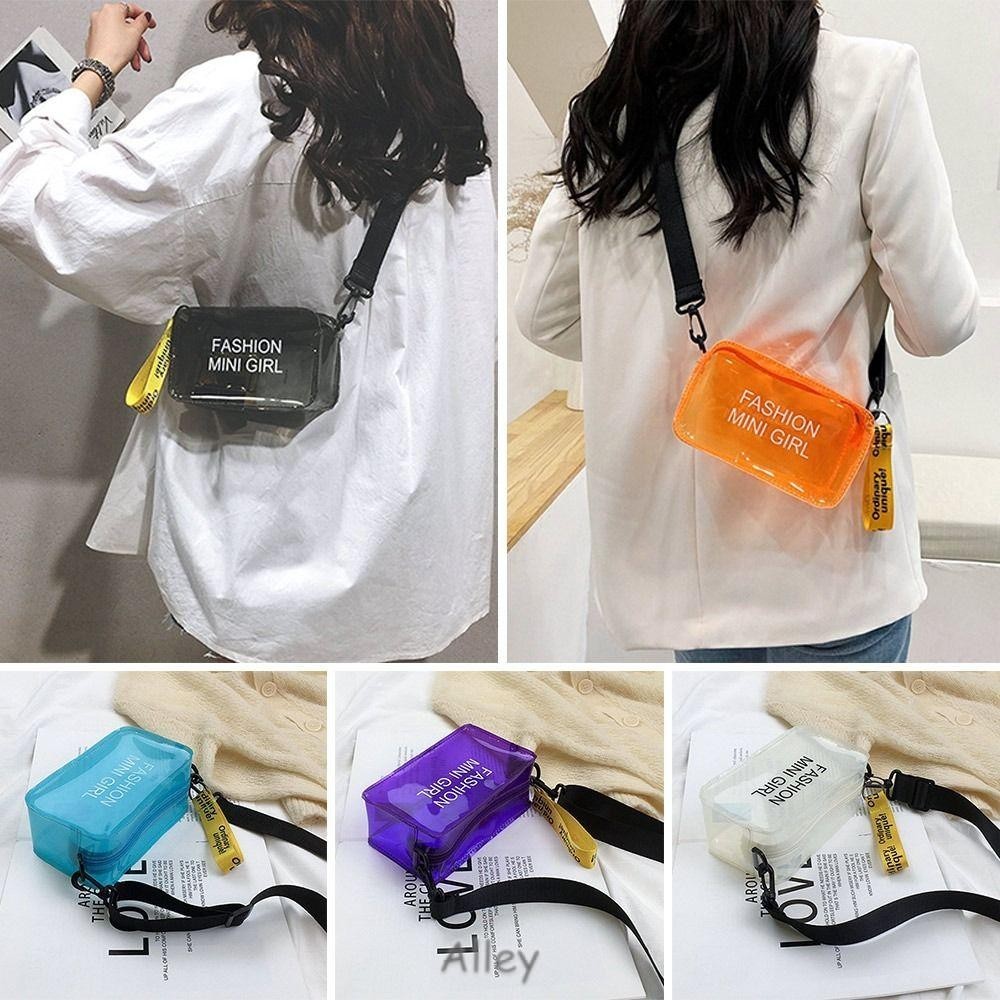 Túi đeo chéo ALLEY Laser Màu kẹo Túi Tote nhỏ thời trang
