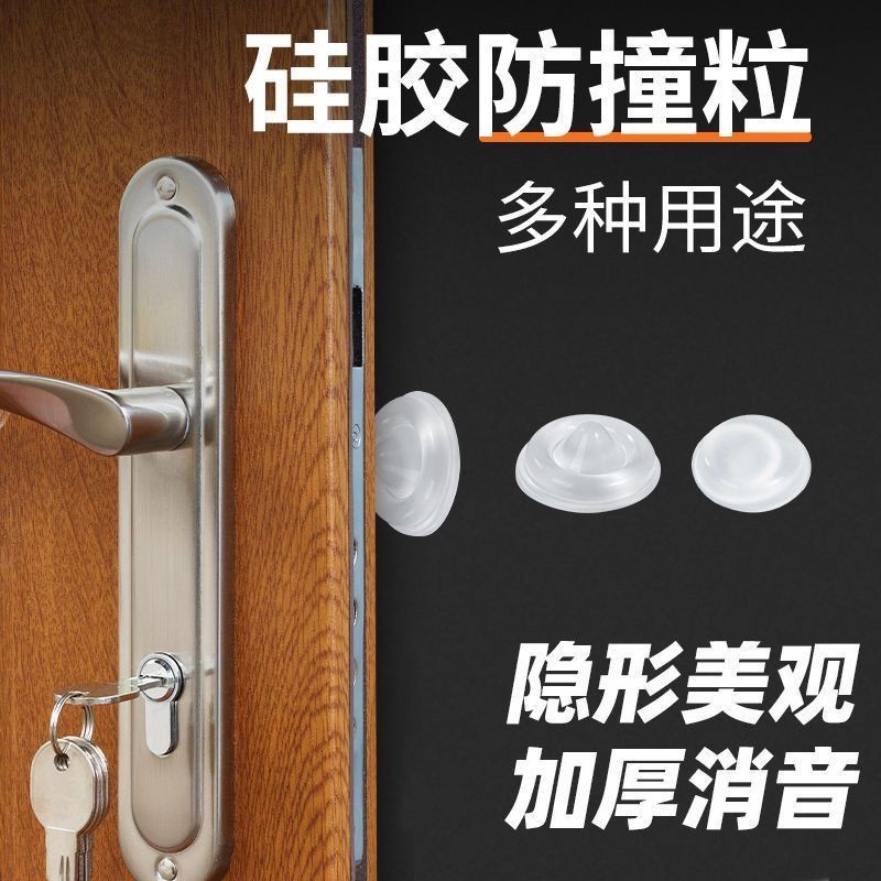 Silicon Chống Va Chạm Hạt Cho Cửa Tủ Doorstoppers Miếng Lót Chân Chắc Chắn Dính Phía Sau Cửa Im Lặng Nội Thất Các Hạt Tay Nắm Cửa Trong Suốt Dính