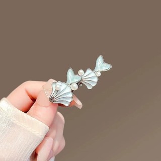 Mauropoli [Sẵn Sàng] Kẹp Tóc Đuôi Cá Vỏ Nữ Mùa Hè Phong Cách Mới Phù Hợp Với Kẹp Tóc Bên Nổ Kẹp Tóc Trán Gãy Kẹp Mỏ Vịt Độc Đáo Kẹp