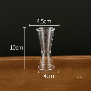 Ly đong định lượng jigger nhựa 2 đầu có chia vạch loại 10/20ml và 20/40ml SUNND