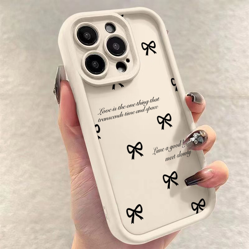 Vỏ Tương Thích Cho Samsung A06 A16 A05 A05S A35 A55 A54 A15 5G A34 A14 A23 A54 A33 A53 A52S A32 A51 4G Graffiti Hoạt Hình Dễ Thương Tiếng Anh Nơ Silicon Mờ Chống Sốc