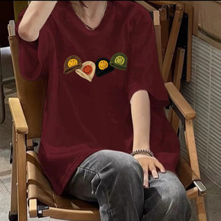 HIIXIIVI Mới Áo Thun Unisex Tay Ngắn Plus Size M-5XL In Tee Baggy Nam Nữ Cổ Tròn Rời