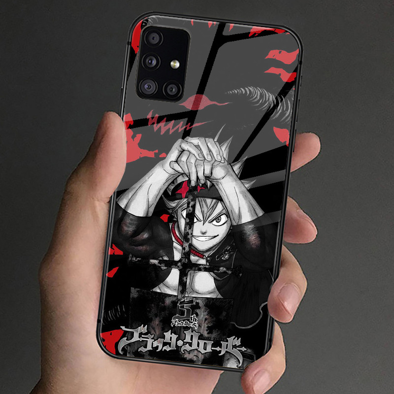 Ốp Điện Thoại Kính Cường Lực Black Clover 01 Cho Samsung Galaxy A11 A14 A20 A30 A22 A32 A33 A34 A40 A42 A51 4G A52 A53 A54 A70 A71 A72 A73 5G