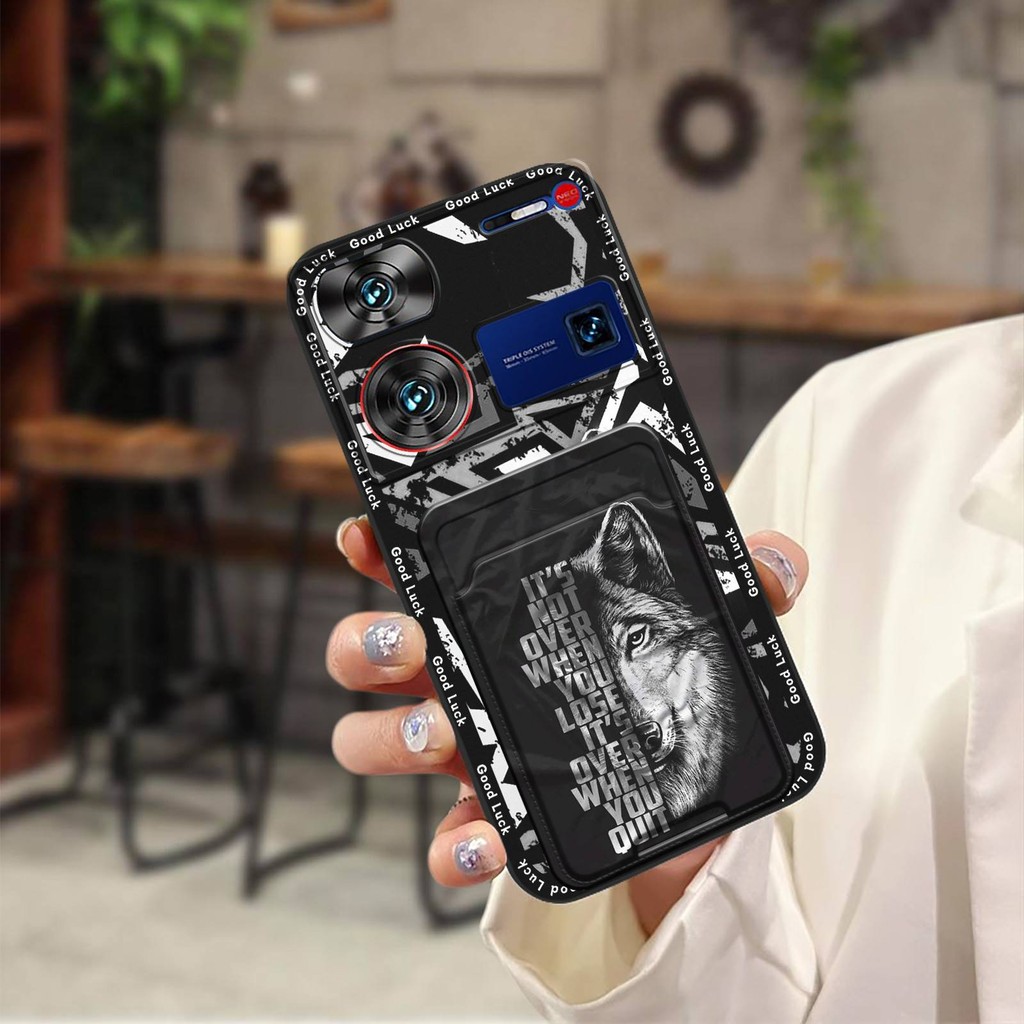 Card sleeve Cartoon Phone Case For ZTE Nubia Z60 Ultra Soft case Card bag Waterproof Cover Fashion Design Anti-dust