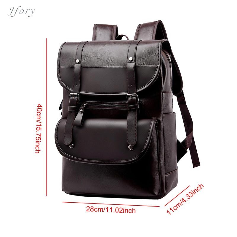 Jfory Laptop Ba Lô Dây Đeo Có Thể Điều Chỉnh Hợp Thời Trang Da PU Du Lịch Ba Lô Túi Làm Việc Cho Công Sở Thể Thao Ngoài Trời Du Lịch Kinh Doanh Đi Bộ Đường Dài