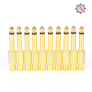 [At] 10 giắc cắm RCA Nữ đến Đầu nối bộ chuyển đổi âm thanh phích cắm Mono Male 6,35mm	Giảm giá TH
