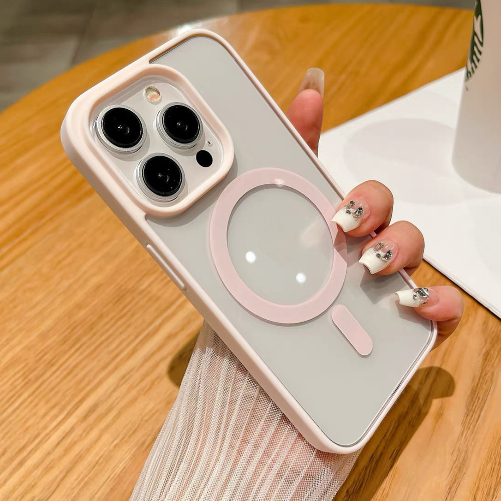 Ốp Điện Thoại Acrylic Từ Tính Trong Suốt Cho iPhone 17 Pro Max 16 15 14 13 12 11 Pro Max Bảo Vệ Toàn Diện Vỏ Bảo Vệ Chống Sốc