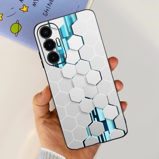 Fo Tecno Pova 3 LF7n Ốp Lưng Hoạt Hình Đáng Yêu Gấu Trúc Mềm Màu Đen Vỏ Bảo Vệ Cho Tecno Pova3 Ốp Lưng Chống Sốc
