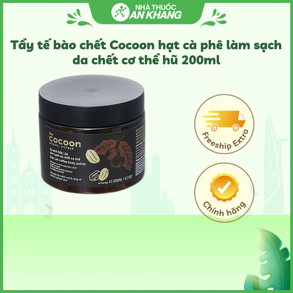 Tẩy Da Chết COCOON Giúp Làm Sạch Da Chết Cơ Thể (hũ 200ml)