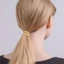 CHEESELY 3 Chiếc Vòng Đeo Tóc Vàng, Vòng Đeo Đuôi Ngựa Vàng 1 Inch, Dây Buộc Tóc Kim Loại Trang Trí Barrettes Cho Nữ