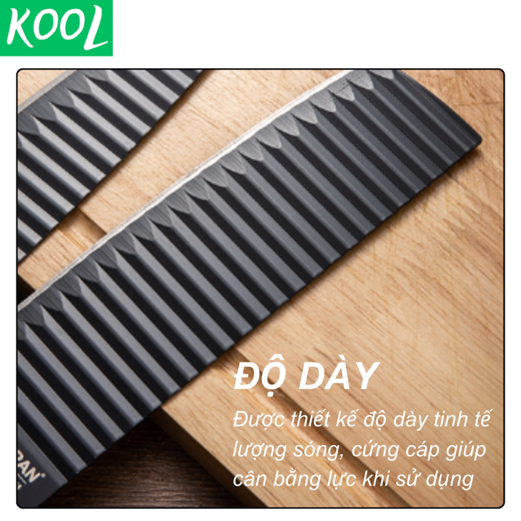 Dao làm bếp Nhật bộ 5 trong 1 đa năng KOOL ASAKH