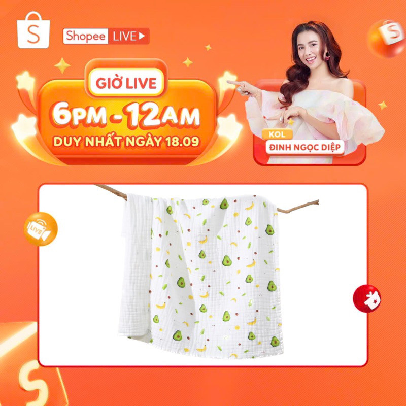 Khăn Xô Tắm 6 Lớp Xịn Xuất Nhật, Chăn Lau Người Cho Bé Yêu
