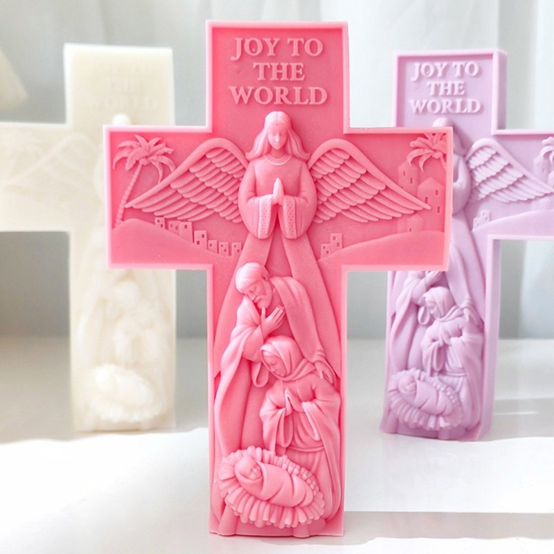 Inste Sáng Tạo Phước Lành Tôn Giáo Nhựa Thủ Công Khuôn Xà Phòng Handmade Khuôn Nhựa Dính Trang Sức Khuôn Thích Hợp Cho Hand-M