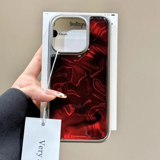 Viền mạ điện nâng cao Vỏ điện thoại gợn nước iPhone16 15 14 13 12 11 Pro Max Bảo vệ camera chống sốc chống rơi Vỏ lưng cứng mờ